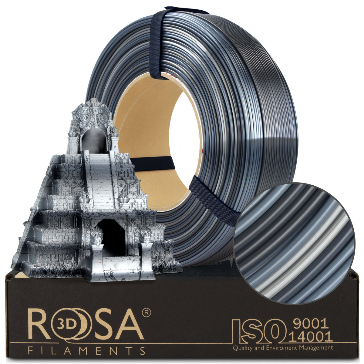 Rosa3D Refill PLA Multicolour Silk Moon 1,75mm 1kg.