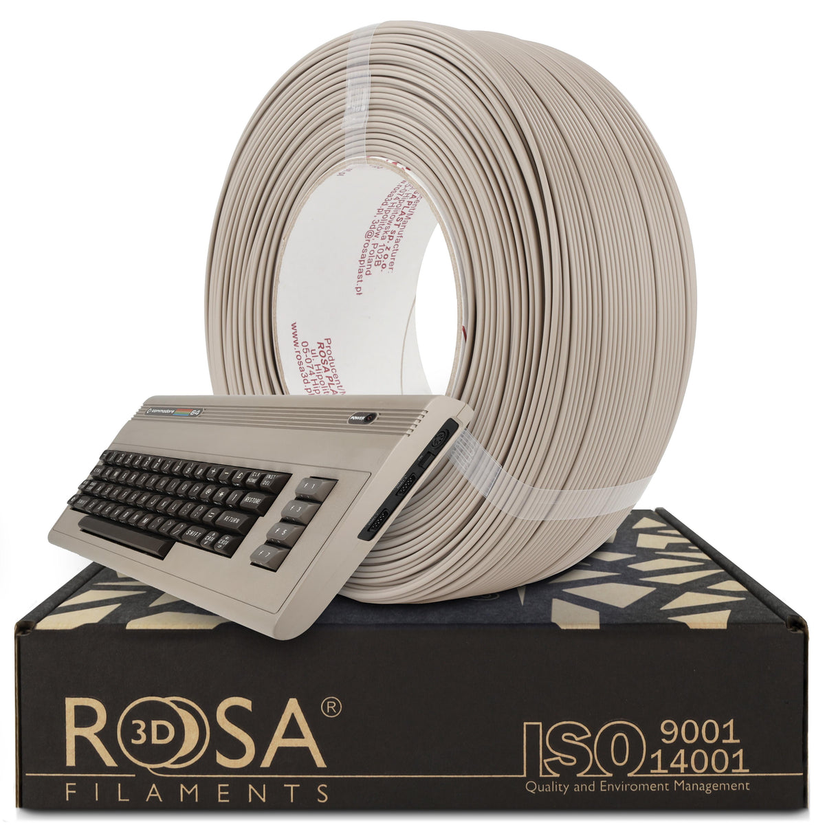 ROSA3D PLA Starter Refill 1kg - 8bit Retro Gray