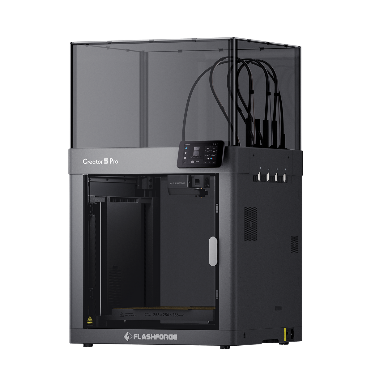 Flashforge Creator 5 Pro — vista da câmara aquecida