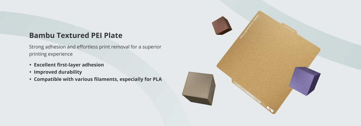 Placa de construção PEI Texturada (gold) Bambu Lab 256×256 mm para P1S, X1C e A1