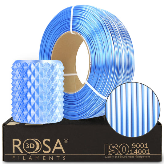 Rosa3D Refill PLA Magic Silk Frozen (white+blue) 1kg.