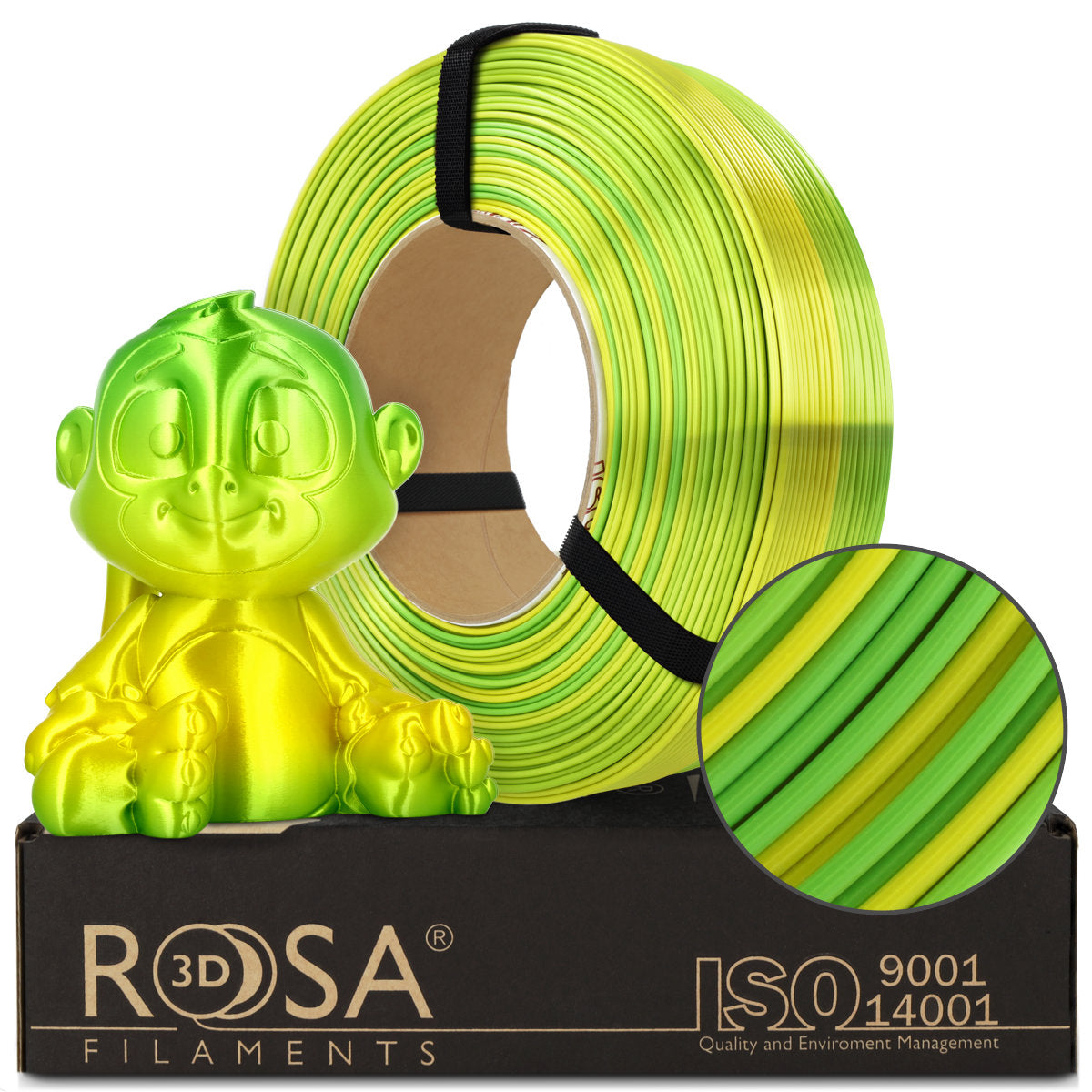 Rosa3D Refill PLA Multicolour Silk Jungle 1,75mm 1kg.