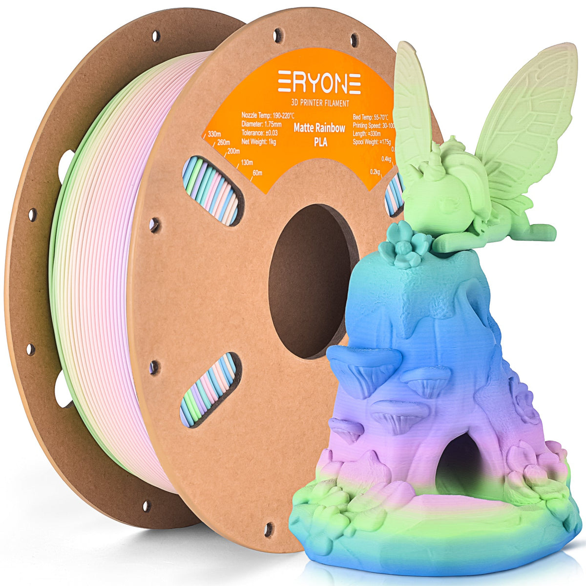 ERYONE PLA Matte Rainbow Watercolor five colors