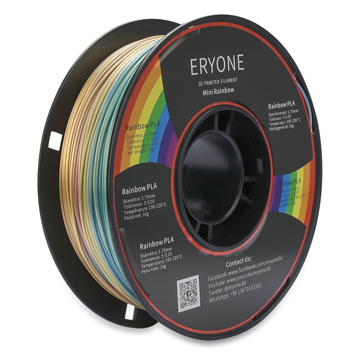 ERYONE PLA Silk Rainbow 1kg