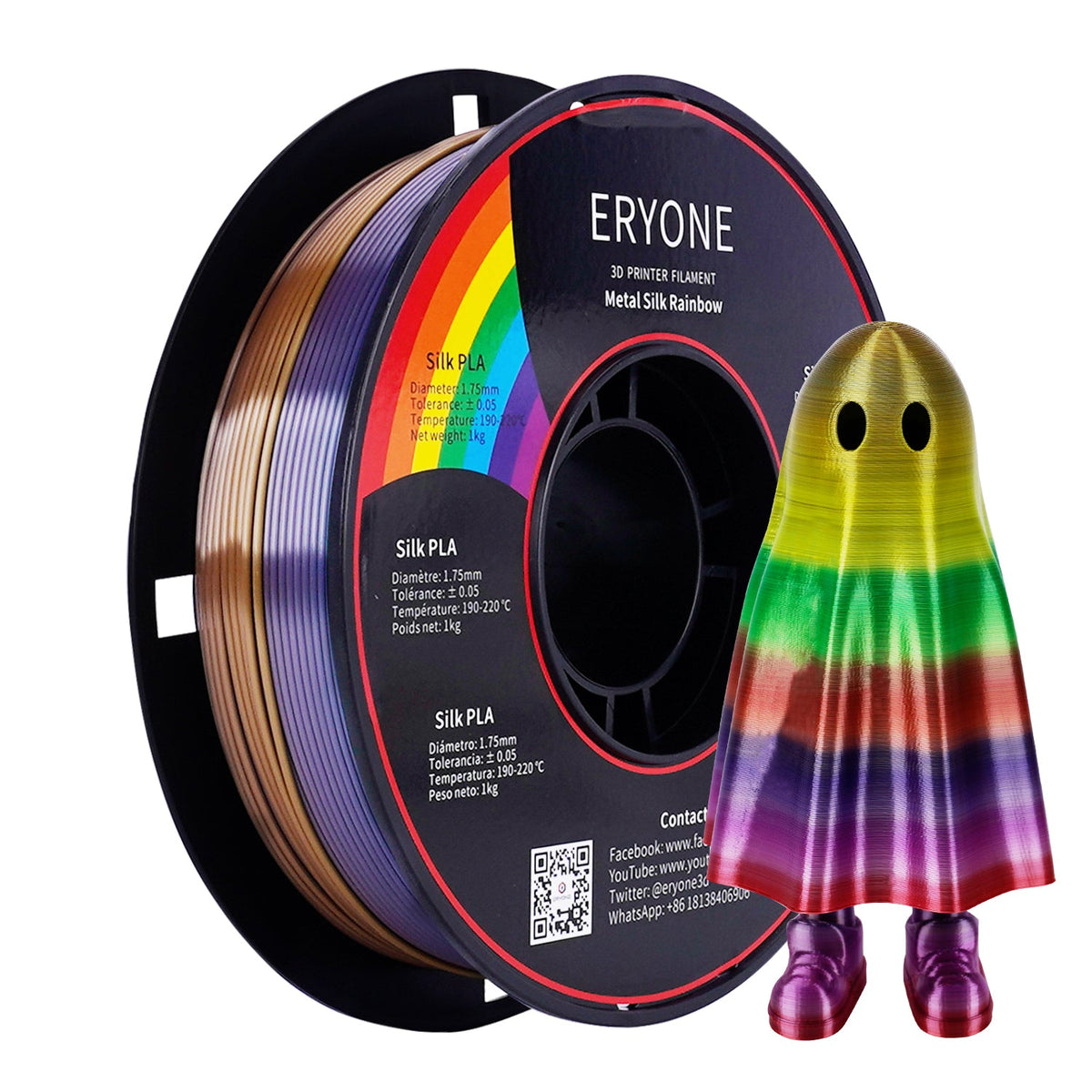 ERYONE PLA Silk Rainbow 1kg